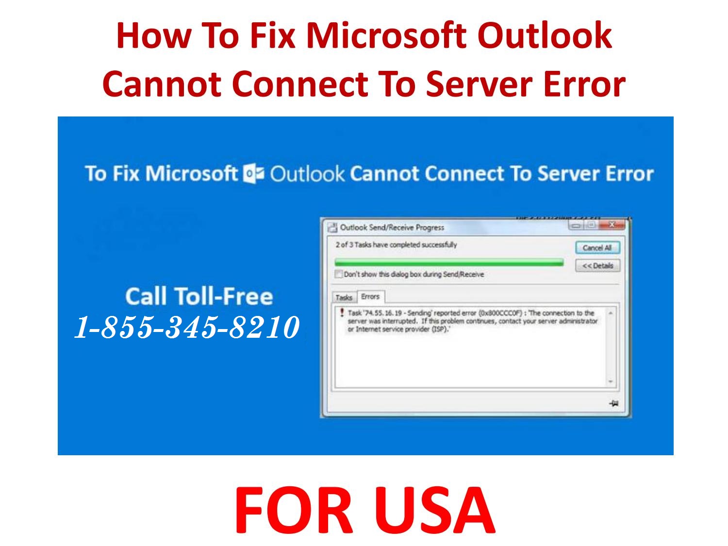 Outlook cannot connect to server