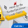 How to fix TurboTax error code 1603