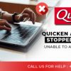 Quicken application stopped working, unable to access data files