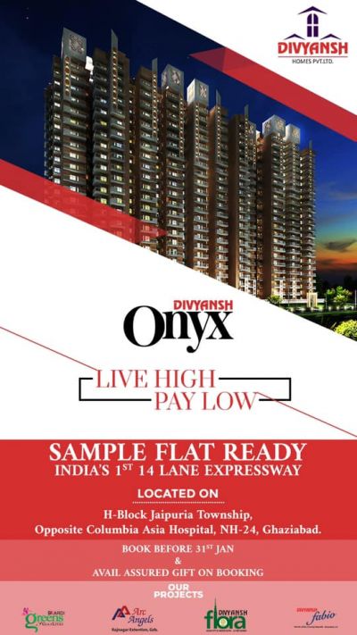 2/3 BHK Flats Sale | Sample Flats Ready in Divyansh Onyx Ghaziabad